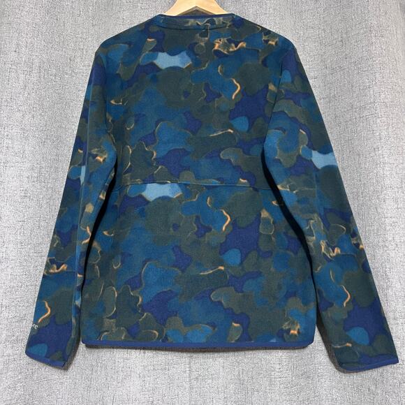 The North Face Fleece Sweatshirt Men Medium‎ Blue Camo PolarTec - Picture 3 of 7